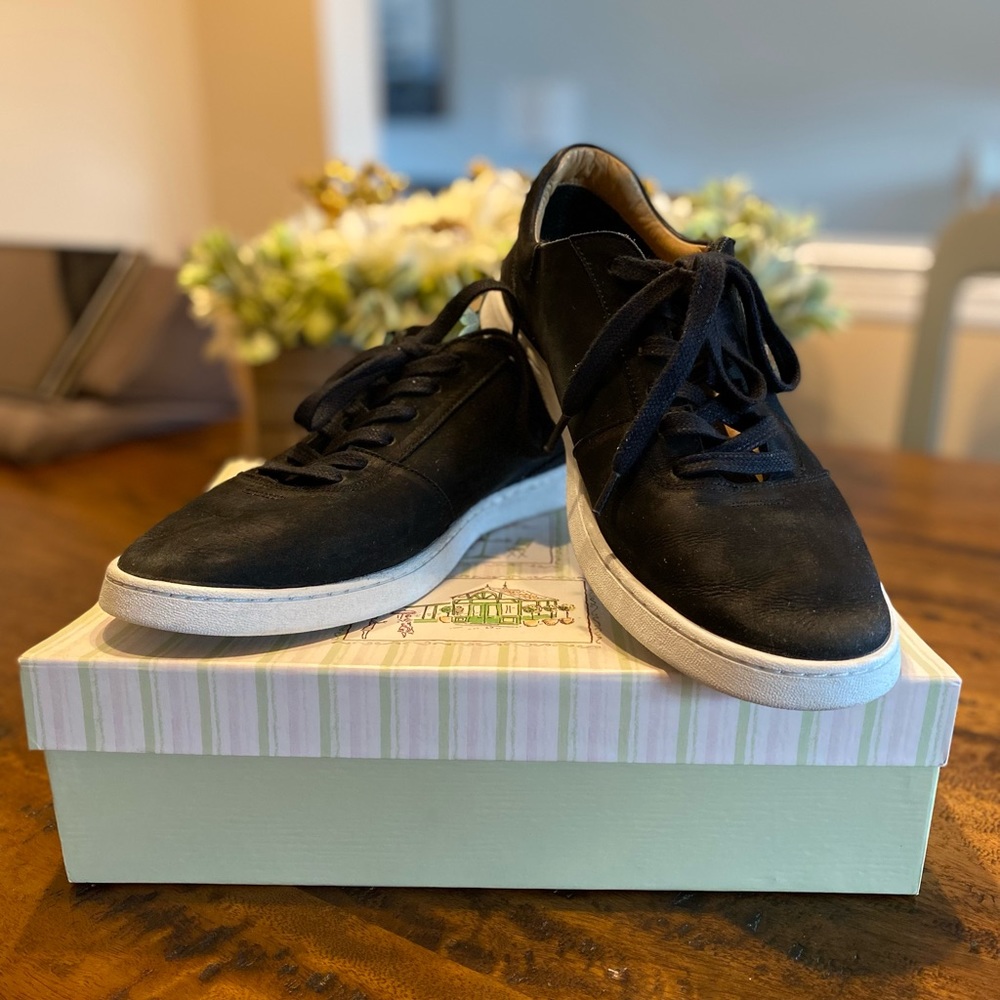 MENS MERCANTI FIORENTINI BLACK NUBUCK LEATHER SNEAKER